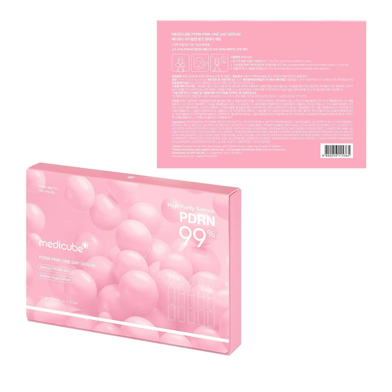 Medicube Salmon DNA PDRN Pink One Day Serum | Maison Josie