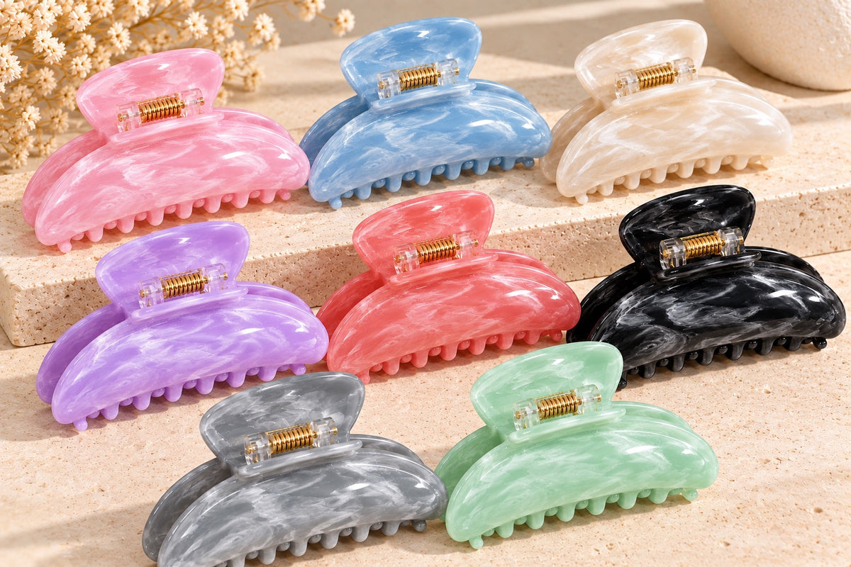 Marble  Hair Claw Clip Size 11*5*4CM
